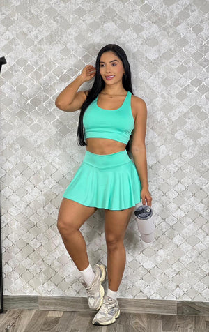 conjunto deportivo falda short