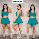 conjunto deportivo falda short