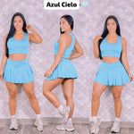 conjunto deportivo falda short